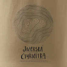 Jizerská čtyřicítka - vrstevnice v kruhu