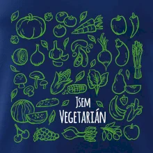 Jsem vegetarián - zelenina ve čtverci