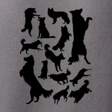 Border kolie siluety