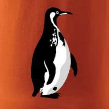 Tučňák černobílý z boku