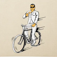 Gentleman na kole s pivem