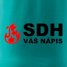 SDH nápis (oheň, název sboru - vlastní nápis)