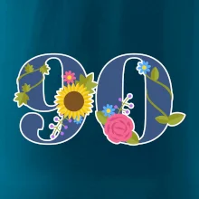 Květinové číslo kreslené - 90