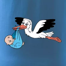 Čáp a miminko - kluk (Hana-creative)