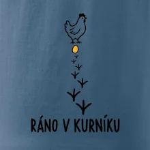 Ráno v kurníku slepice a vejce