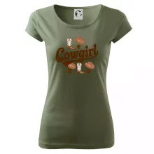 Cowgirl nápis a oblečení