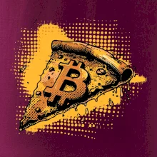 Bitcoin oranžová pizza