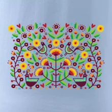 Folklor - barevně kvetiny obdélník