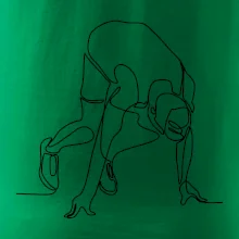 Běžec na startu jedním tahem