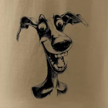 Černobílá karikatura chrt