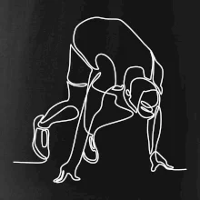 Běžec na startu jedním tahem