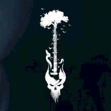 Kytara strom a lebka