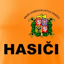 SDH znak + nápis + nápis hasiči na zádech