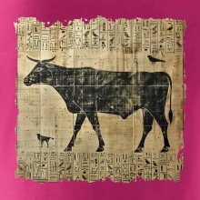 Egyptské hieroglyfy kráva