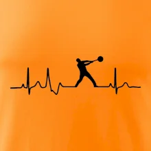 EKG hod kladivem muž