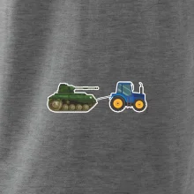Ukrajinský traktorový pluk ulovil tank Ukrajinský traktorový pluk ulovil tank