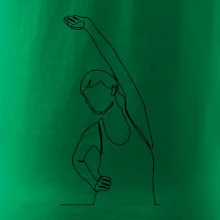 Protahující se žena jedním tahem