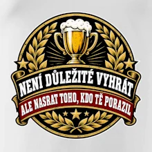 Není důležité vyhrát - pivní pohár a zlatý vavřín