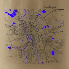 Budějce  - Mapa s vodními toky