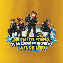 Dva typy potápěčů v neoprenu
