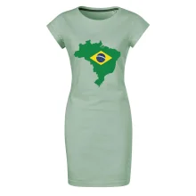 Brazílie vlajka v mapě