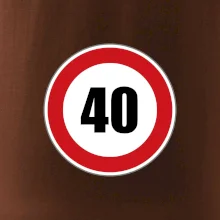 Dopravní značka - omezení rychlosti 40