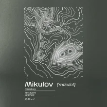 Mikulov - vrstevnice v obdélníku