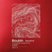 Boubín - vrstevnice v obdélníku