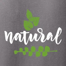 Natural - nápis v listech
