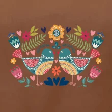 Folklor - dva barevní ptáčci