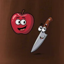 Parové triko - Jablko a nůž