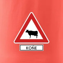 Dopravní značka - Pozor koně / kráva