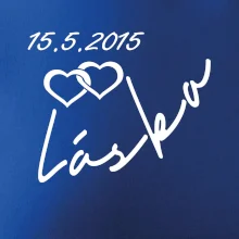 Mikina láska s datumem na rukávu