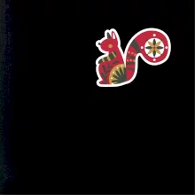 Folklor na prsu veverka