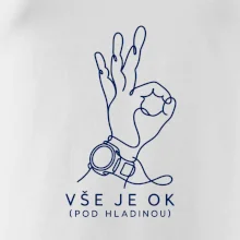 Vše je ok potápěčský signál rukou kreslený jednou linkou
