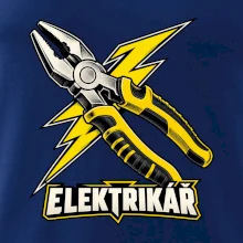 Elektrikář s bleskem a kleštěmi