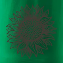 Slunečnice kreslená černobílá