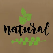Natural - nápis v listech