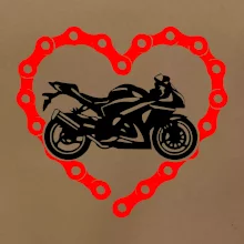 Moto srdce řetěz - silniční