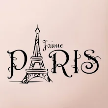 Paris nápis Eiffelovka rovný