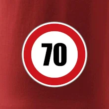 Dopravní značka - omezení rychlosti 70