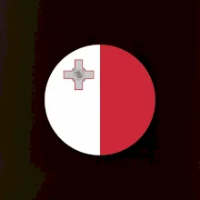 Vlajka Malta kulatá velká