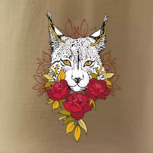 Rys s červenými růžemi  (Pecka design)