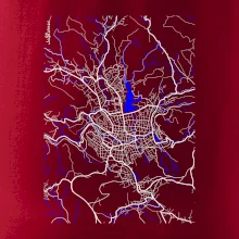 Jablonec nad Nisou - Mapa s vodními toky