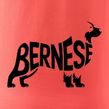 Bernese Mountain Dog nápis v těle