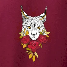Rys s červenými růžemi  (Pecka design)