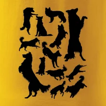 Border kolie siluety