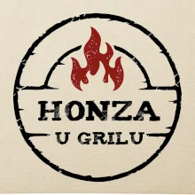 Vlastní jméno u grilu v kruhu Vlastní jméno u grilu v kruhu