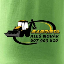 Bagrista v kruhu - vlastní nápis