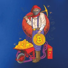 Horník těží bitcoiny